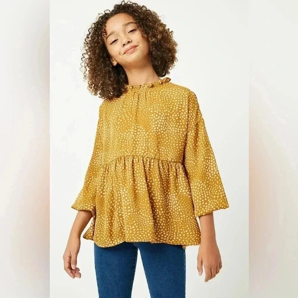 Hayden Girls Ruffle Babydoll Top - Size Large